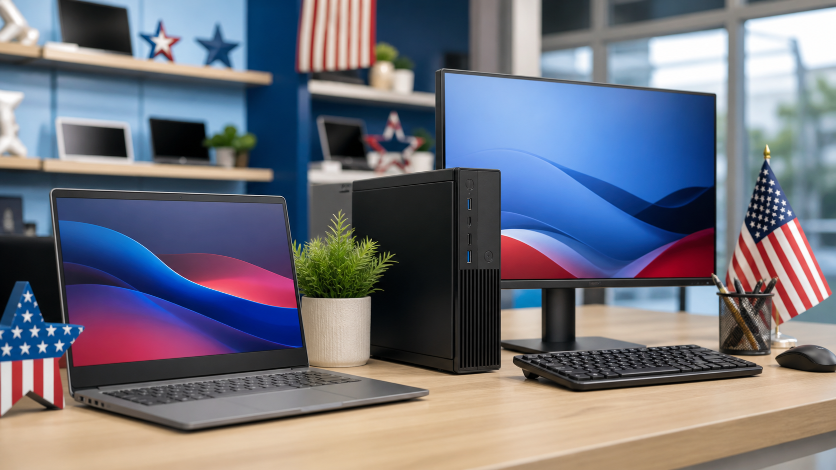 Laptop and desktop computer display for Memorial Day weekend computer deals and buying advice