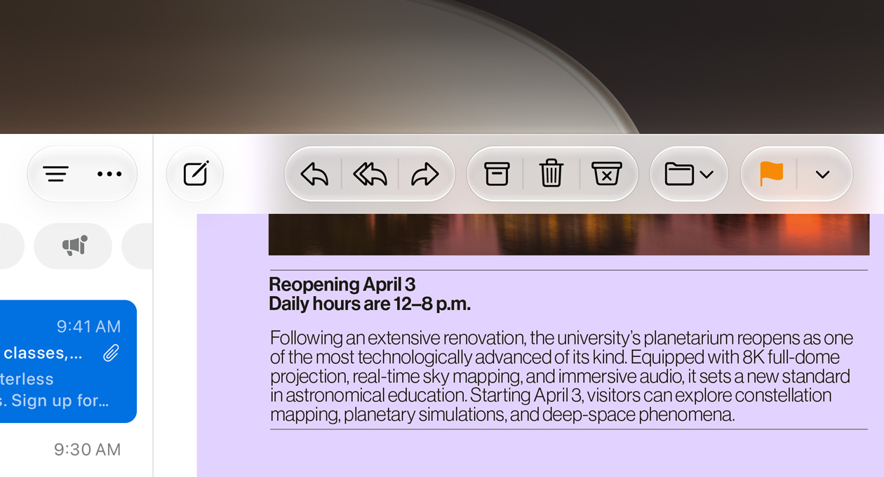Apple macOS 27 Golden Gate Liquid Glass interface screenshot