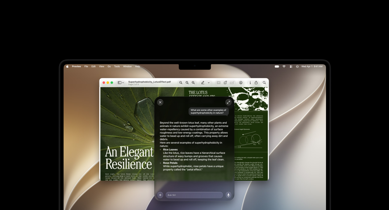macOS 27 Siri conversations screenshot from Apple