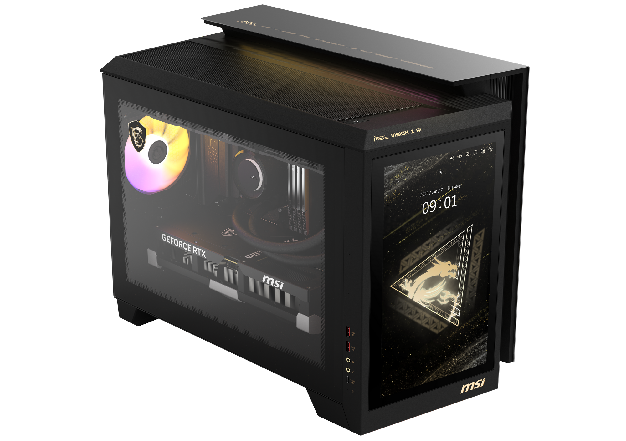 MSI MEG Vision X AI 2nd prebuilt desktop PC shown at COMPUTEX 2026