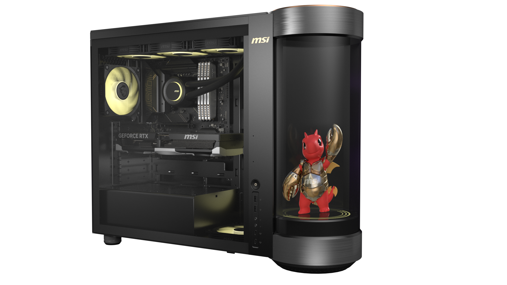 MSI MEG Vision X2 AI Plus desktop concept shown at COMPUTEX 2026