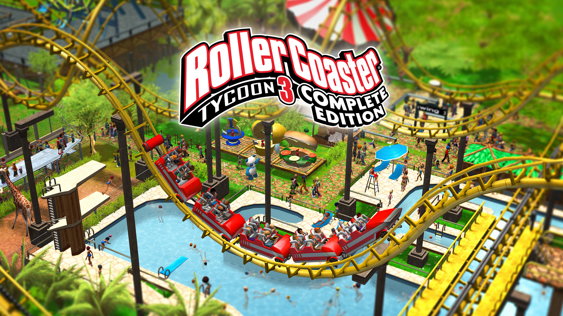 Official Epic Games Store promotional image for RollerCoaster Tycoon 3 Complete Edition