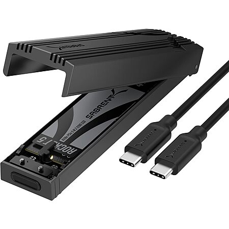 Sabrent USB-C 10Gbps M.2 NVMe SSD enclosure product photo from Slickdeals listing