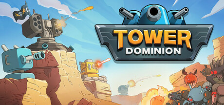Official Steam promotional artwork for the roguelike tower-defense game Tower Dominion