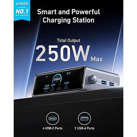 Anker Prime 250W six port GaN charging station