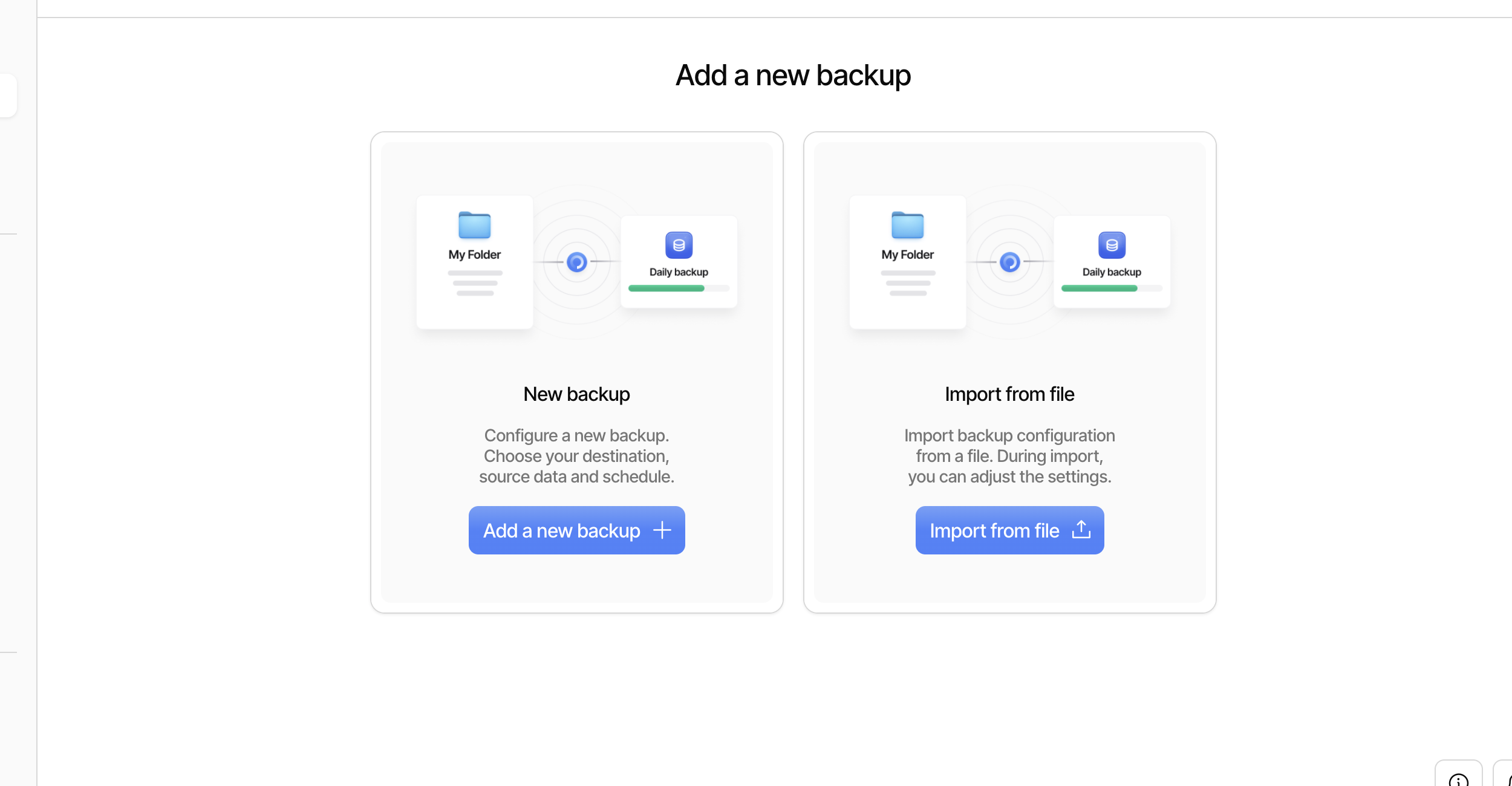 Duplicati backup configuration web interface