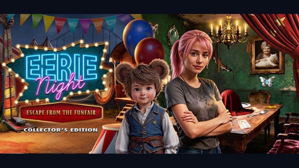 Official promotional artwork for Eerie Night - Escape from the Funfair - Collector's Edition