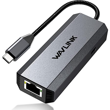 WAVLINK USB-C 2.5Gbps Ethernet adapter with power delivery