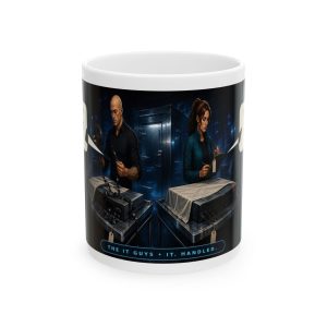 Forensic Team Mug – 'The IT Guys. It. Handles.' Ceramic Coffee Cup (11oz/15oz)
