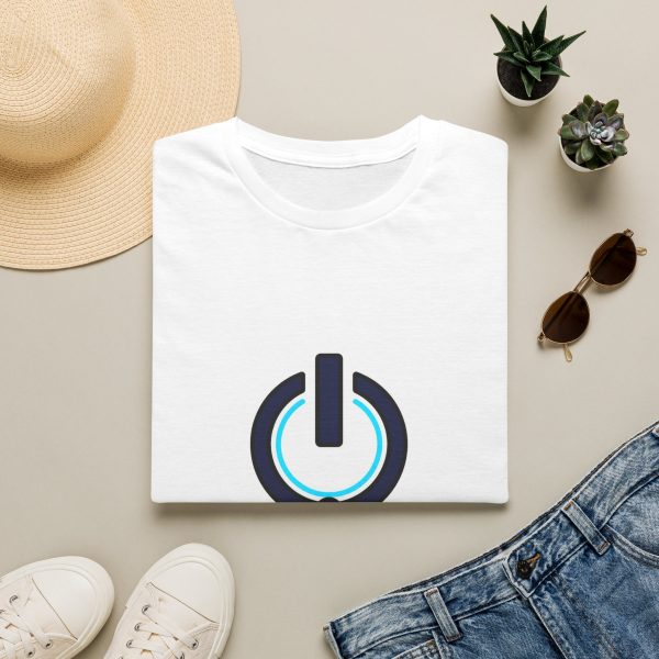 11526748835168807684_2048.jpeg Power Button T-Shirt — Minimal Tech Graphic Tee with “POWER” Text