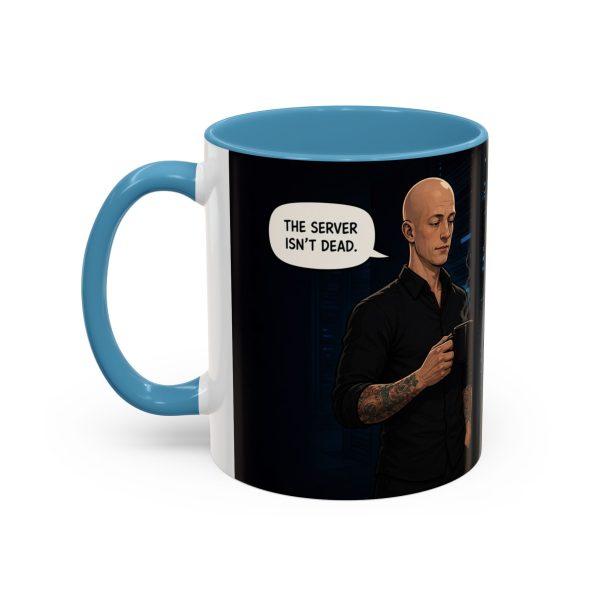Funny IT Support Coffee Mug — "It's Just No Longer Participating" Server Room Humor (11/15oz)