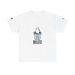 9483091641714325560_2048.jpeg T‑Shirt — "DELETE" Trash Bin Graphic Tee (Deleted Successfully — Needed Immediately)