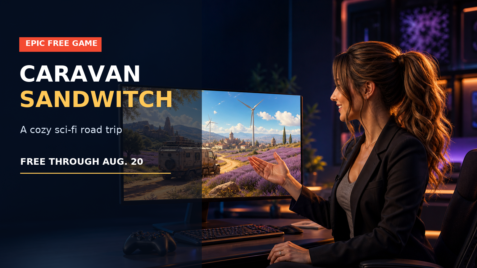 Jennifer Hudsen presents Caravan SandWitch, free on Epic Games Store through August 20, 2026